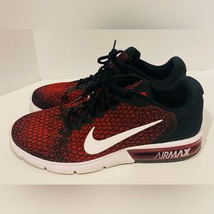 Nike Air Max Sequent 2 Men's running shoes Size 12.5 US Red/Black 852461-006